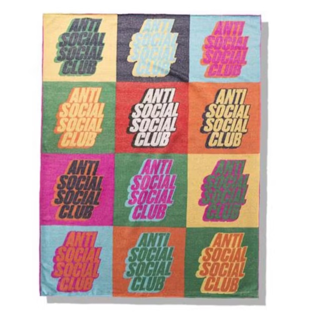 Rare Anti Social Social Club Throw Blanket